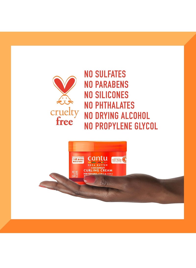 Cantu Coconut Curling Cream With Shea Butter For Natural Hair, 12 oz - Image 5