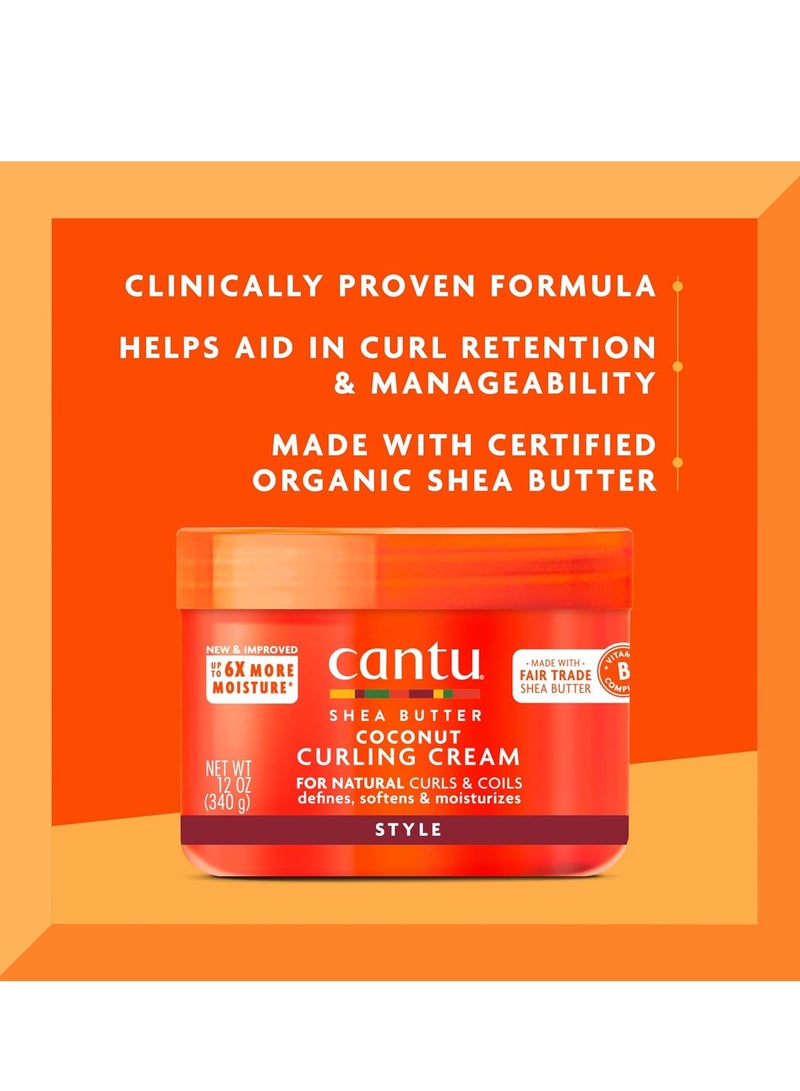 Cantu Coconut Curling Cream With Shea Butter For Natural Hair, 12 oz - Image 3