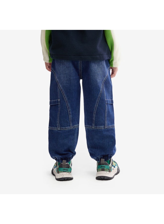 Mqd Boys' Denim Jeans Autumn New Outdoor Style Loose Casual Kids' Jogger Pants - Image 3