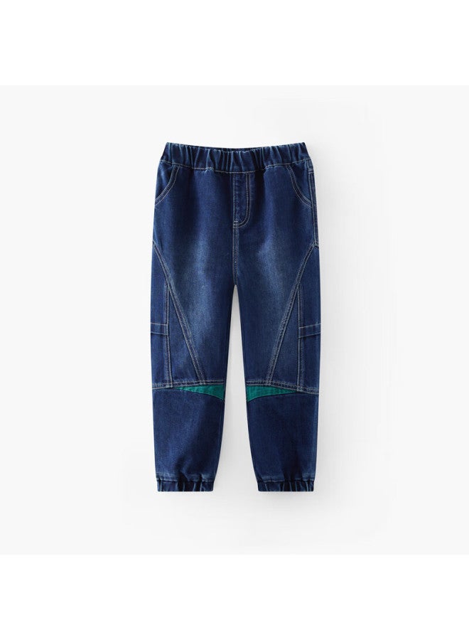 Mqd Boys' Denim Jeans Autumn New Outdoor Style Loose Casual Kids' Jogger Pants - Image 4