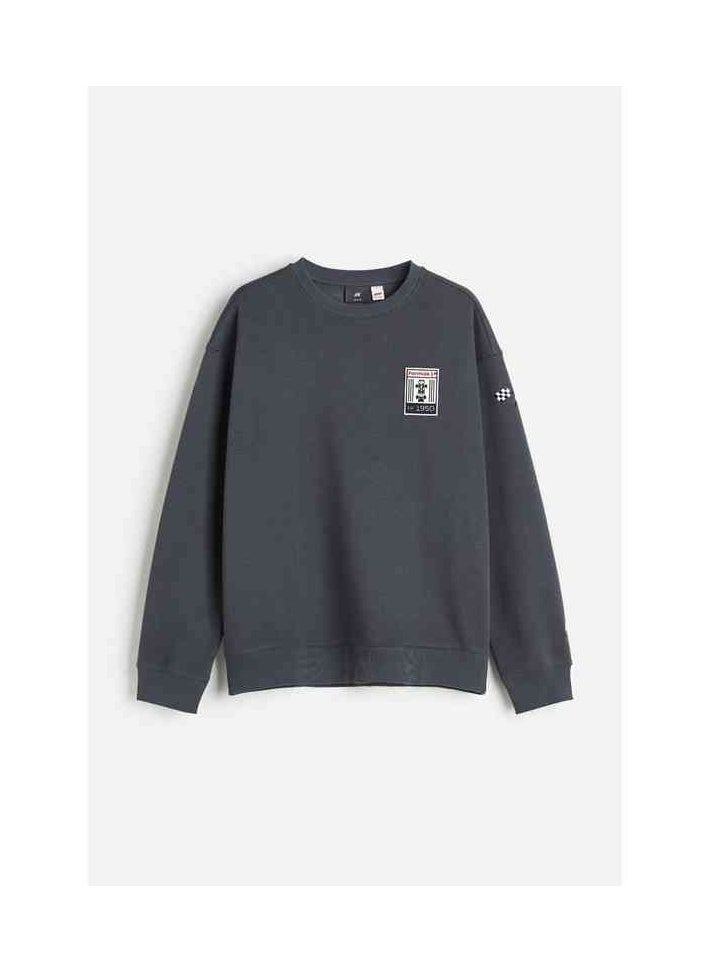 H and M - HM New Fashionable Casual Round Neck Loose American Long Sleeved Sweatshirt - Image 1