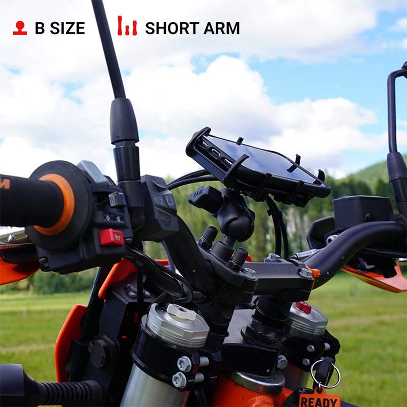 RAM Mounts Handlebar U-Bolt Base for Rails 0.5" to 1.25" in Diameter RAM-B-231ZU with B Size 1" Ball - Image 3