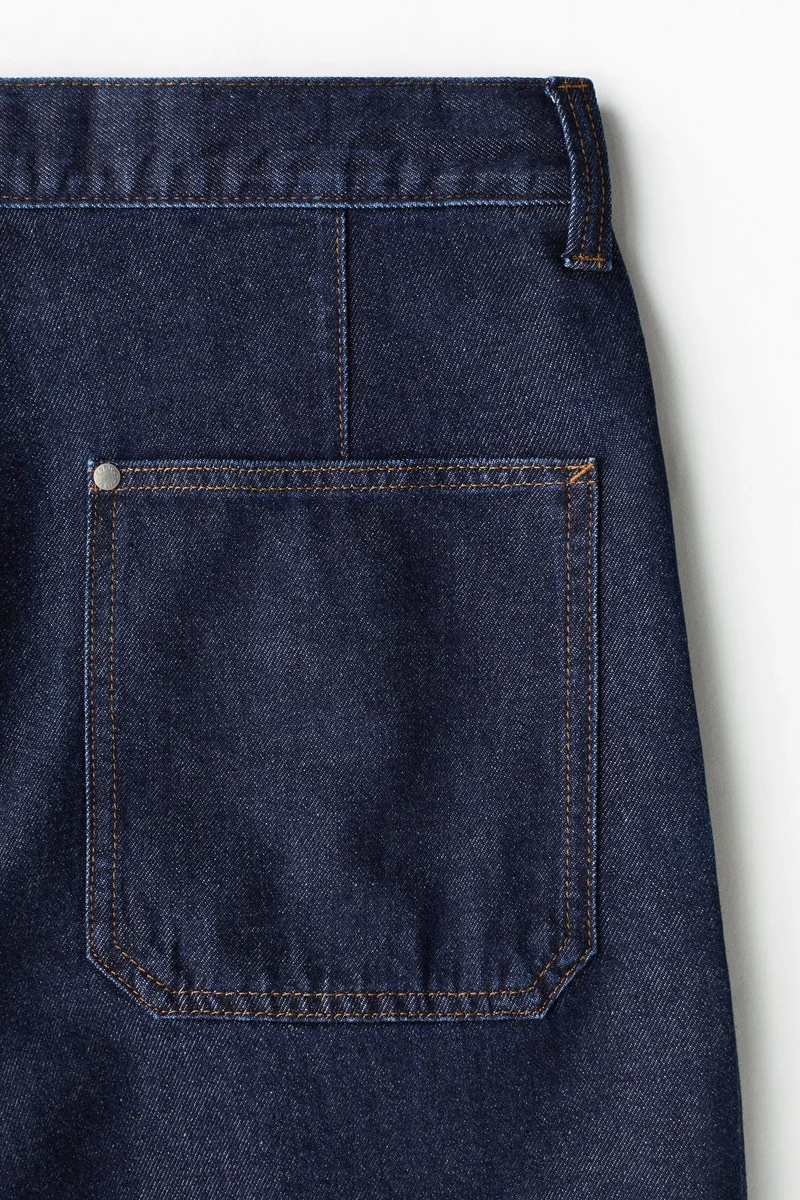 H&M  Baggy pleated denim shorts for Men | Best Price UAE