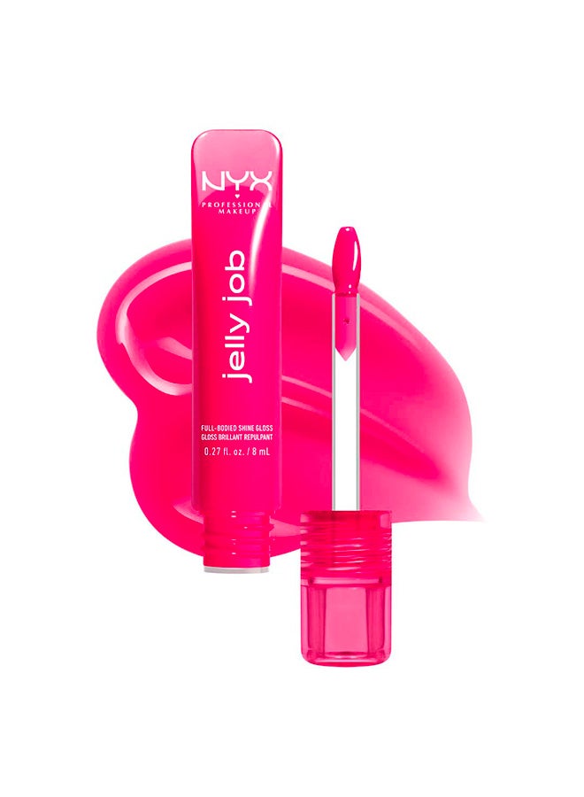 NYX PROFESSIONAL MAKEUP Jelly Job, Full-Bodied Shine Gloss, Lip-Smoothing Shine, Hyper-Glossy Finish, Juicy Jelly - Image 1