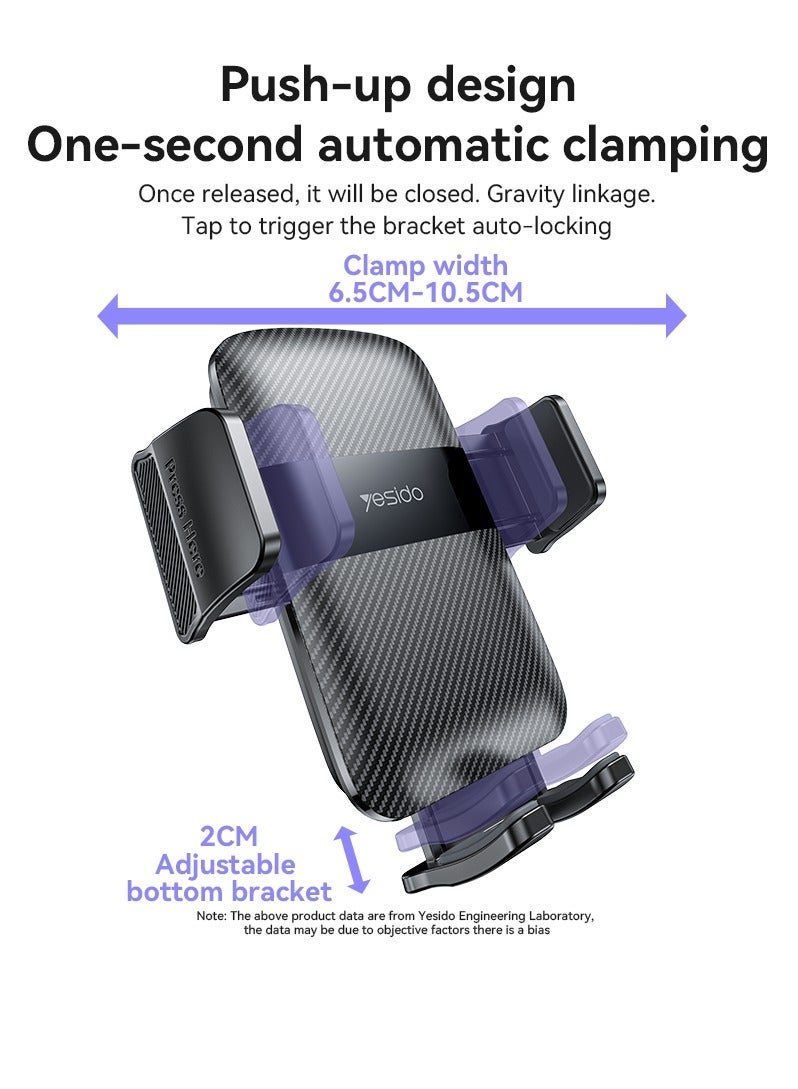 يسيدو حامل هاتف عالي الجودة C251، يدور 360 درجة، يُثبت تلقائيًا في ثانية واحدة، مزود بقفل تلقائي. - Image 2