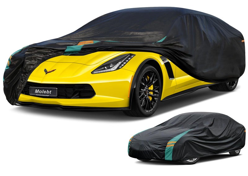Coupe Car Cover Custom Fit for Chevrolet Corvette C4 C5 C6 C7 C8 Coupe19632025 Waterproof All Weather for Automobiles Outdoor Full Cover with Windproof Clip Straps
