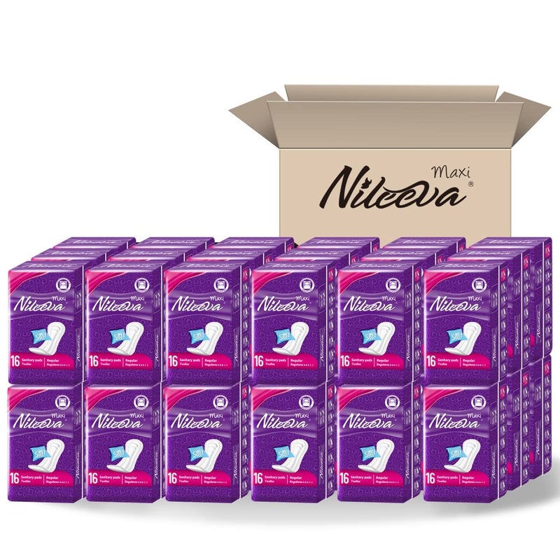 Nileeva Care Maxi Sanitary Napkins with Wings Ultra Soft Super Absorbency Individually Wrapped Super Value Bulk Pack 16 PadsPack X 36 Packs 576 Pads - Image 3