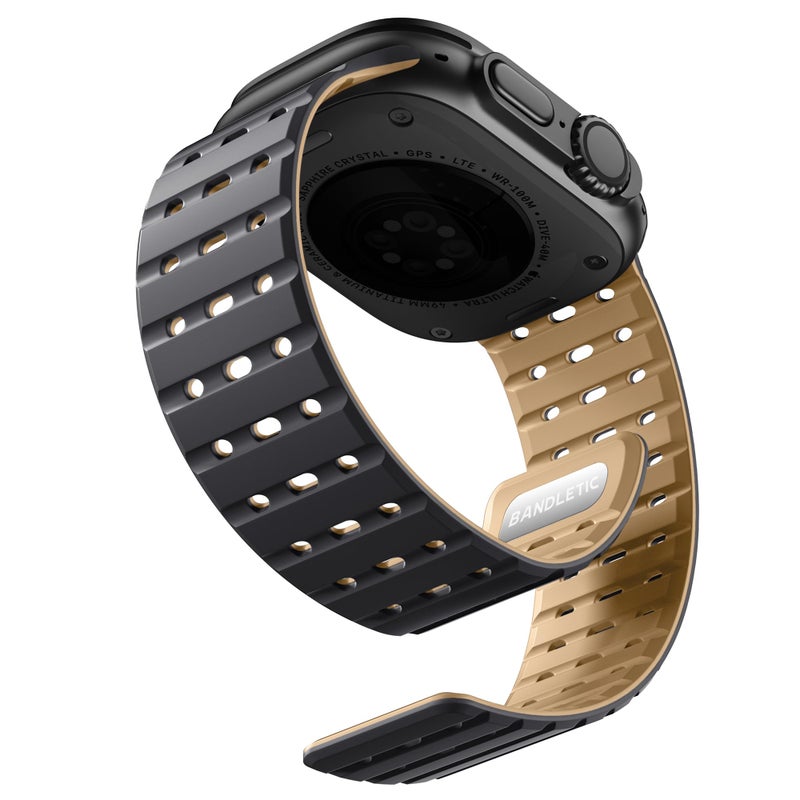 Bandletic Compatible with Apple Watch Ultra 2 Bands for Men Women Rugged Magnetic Silicone Sport Strap for iWatch 49mmUltra 32146mm111045mm98744mmSE3SE2SE65442mm321 - Image 2