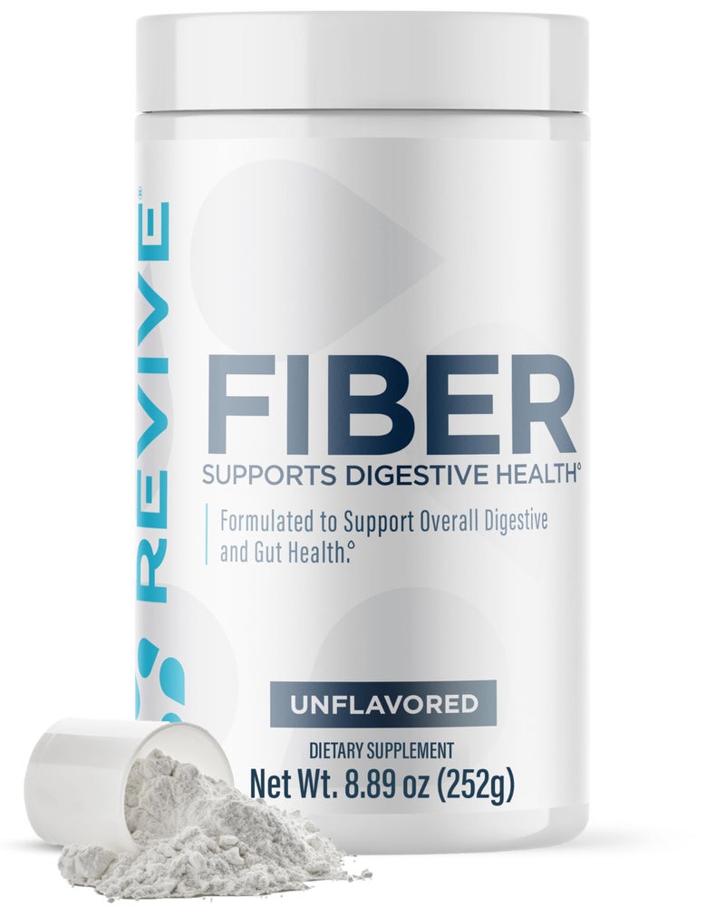 revive مكمل الألياف من ريفيف MD لصحة الجهاز الهضمي 5 جرام من الألياف الغذائية تدعم نظامًا هضميًا صحيًا مع قشور السيليوم أكثر من 30 حصة بدون نكهة
