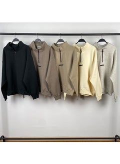 Generic 2021 SS Half-Zip Fleece Hoodie FOG Essentials Streetwear Moss  - Image 5