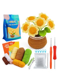 Arabest DIY Cartoon Dolls, Material Package Sets, Hand Crochet, Material Packages, Sunflowers  - Image 1