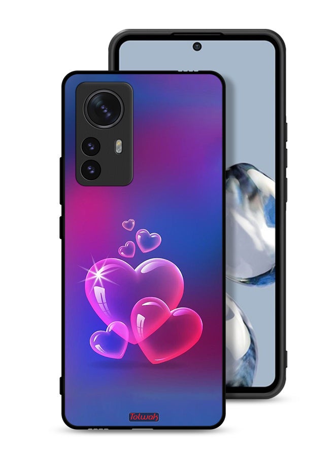 Tolwak Xiaomi 12 Pro Protective Case Cover Water Hearts - Image 1