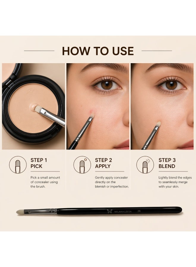 Spot Concealer Brush – Precision Concealer Brush for Blemishes & Acne – Small Detail Makeup Brush for Targeted Coverage, Under Eye & Dark Spots – Seamless Blending, Natural Finish – Milana Leesa - Image 5
