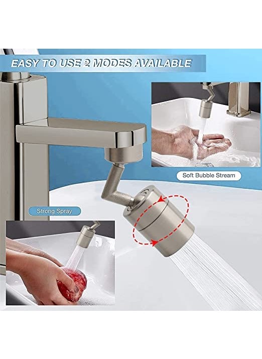 TOP SELECT Top Select Kitchen Sink Faucet Aerator Splash Filter Faucet Extender Sprayer Modes 720 Degree Rotatable Bubbler Aerator Faucet Sprayer Attachment Female Thread  - Image 4