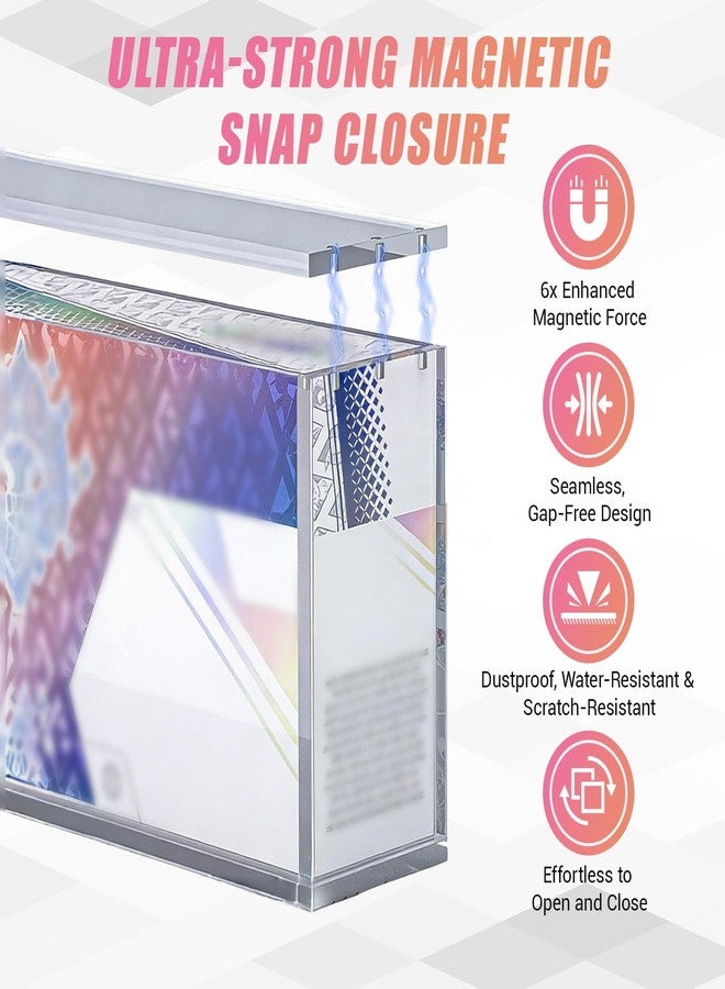 Krbnk Charizard UPC Display Case, 5+8mm Acrylic Trading Card Storage Case with Magnetic Lid, UV Protection Dustproof Display Box for Ultra Premium Collection,12.64x3.58x8.35in - Image 4