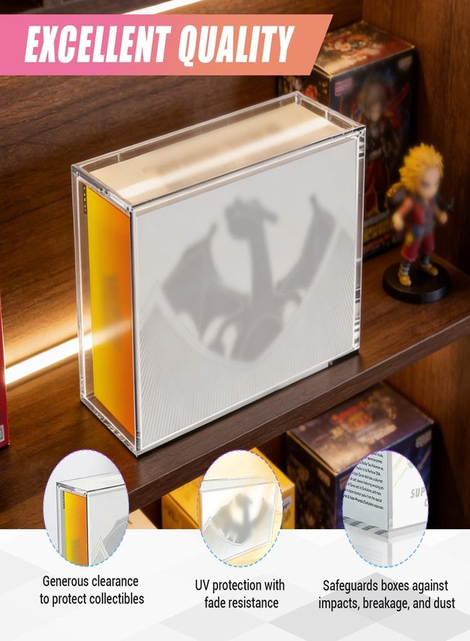 Krbnk Charizard UPC Display Case, 5+8mm Acrylic Trading Card Storage Case with Magnetic Lid, UV Protection Dustproof Display Box for Ultra Premium Collection,12.64x3.58x8.35in - Image 5