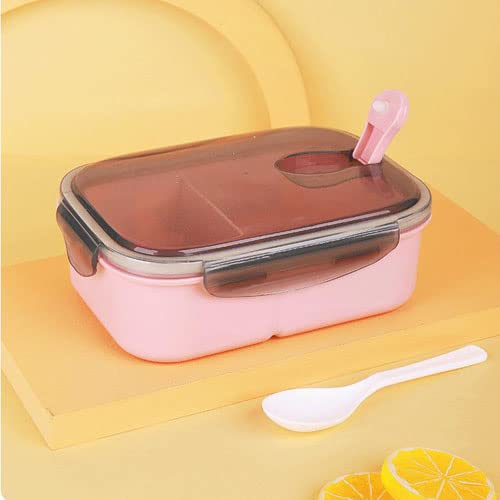 Mayatra's Lunch Box for Office 2 Compartment Plastic Lunch Box Air Tight Leakproof Tiffin Box for Children (Multicolor/600ml) - Image 3