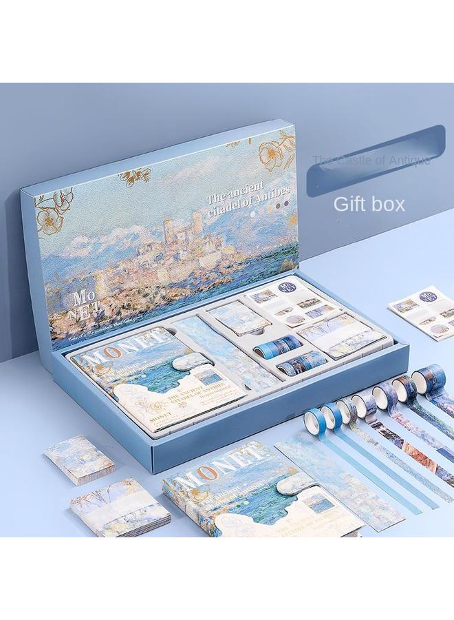 Bluejw Oil Painting Hand Account Suit Gift Box High Color Value Wind Student Birthday Gift Full Set Hand Account Notebook - Image 1