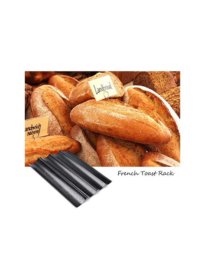 S-TOP Bread Pan Non-Stick Perforated French Baguette Mold For Baking Loaves Tray Silicone Mould Molds 4 - Image 4