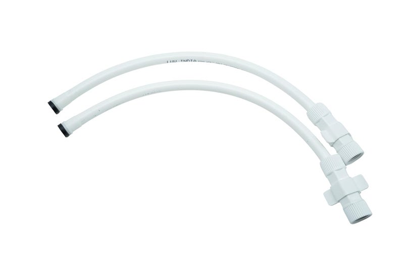 LUVBATH FITTING 6-Inch (15 cm) PTMT Connection Pipe | White | Leakproof Hose for Hot & Cold Water | Kitchen, Bathroom, Toilet, Sink & Geyser | Pack of 2, 6-Inch (15 cm) - Image 1