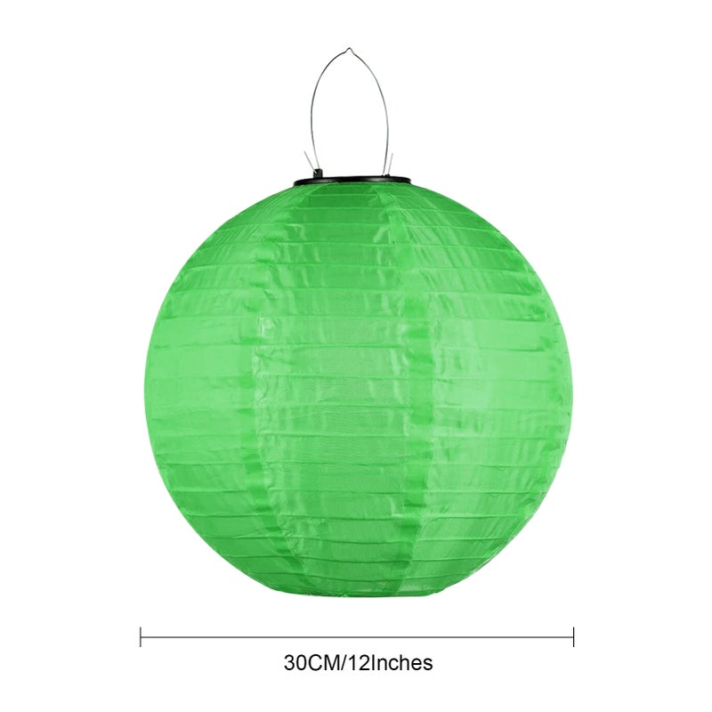 Solar Operated LEDs Outdoor Lantern Hanging Light Decorative Lantern 300mm/ 12inches IP65 Water Resistance Built-in 600mAh Rechargeable Cell for Garden Yard Patio Wedding Party Decoration - Image 4
