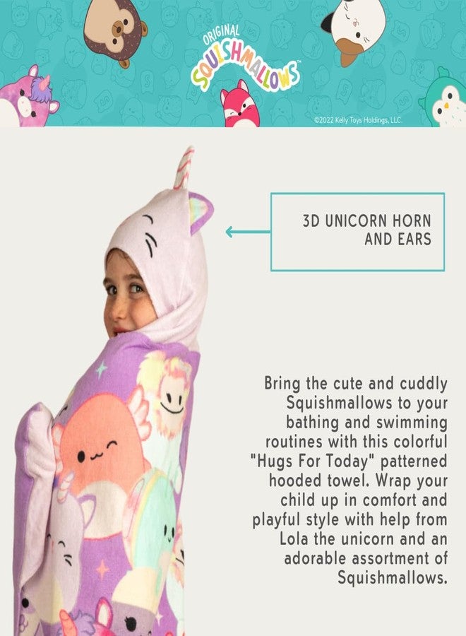 Franco Squishmallows Kids Super Soft Bath/Pool/Beach Soft Cotton Terry Hooded Towel Wrap, 24 in x 50 in, (Officially Licensed Product) By Franco - Image 4