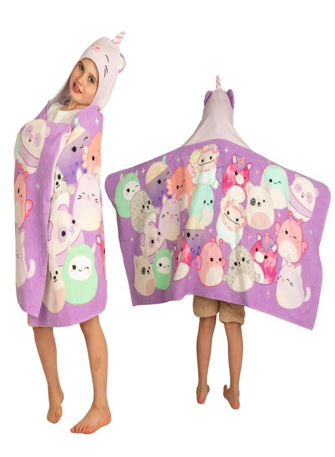 Franco Squishmallows Kids Super Soft Bath/Pool/Beach Soft Cotton Terry Hooded Towel Wrap, 24 in x 50 in, (Officially Licensed Product) By Franco - Image 1