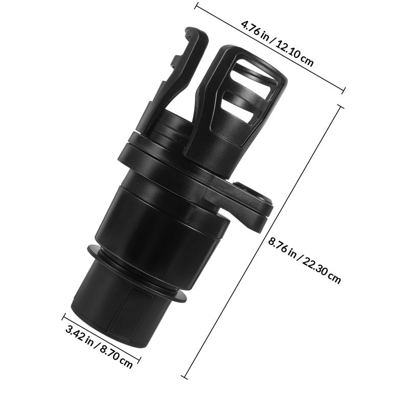 360 Rotation Retractable Car Cup Holder Expander Black Universal Auto Drink Bottle Holder - Image 3