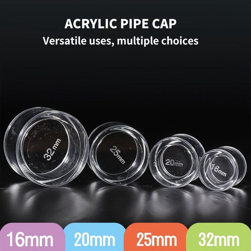 Thickened Acrylic Aquarium Transparent Tube Cap 40mm Fittings Connector - Image 1