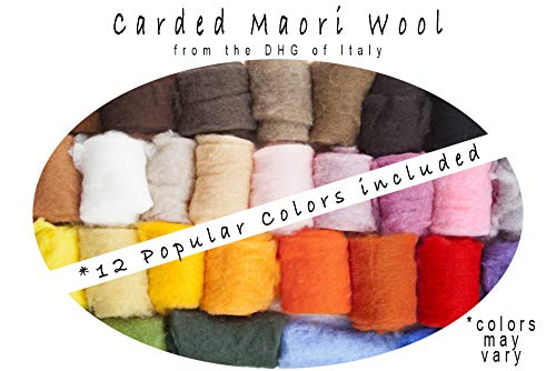 Desert Breeze Distributing Complete Needle Felting Craft Starter Kit for Beginners, Premium Tools and Supplies, 17 Colors Wool, 6 Needles Color Coded, Wool Felting Pad, Leather Finger Guards, Storage Case, Assembled in USA - Image 2