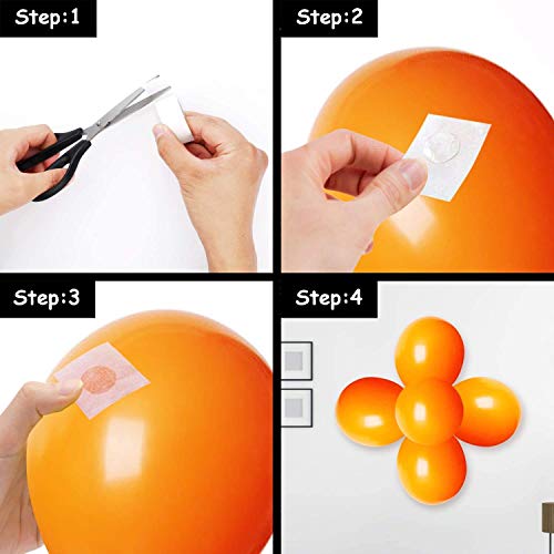 FI - FLICK IN Balloon Arch, 100 Glue Dots, Balloon Inflator Pump Manual for Latex Foil, Helium Air Balloon, Lightweight Air Pump Balloons Pumper for Birthday, Baby Shower Party Decoration (Multicolor) - Image 2