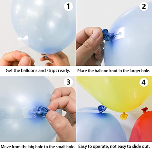 FI - FLICK IN Balloon Arch, 100 Glue Dots, Balloon Inflator Pump Manual for Latex Foil, Helium Air Balloon, Lightweight Air Pump Balloons Pumper for Birthday, Baby Shower Party Decoration (Multicolor) - Image 4