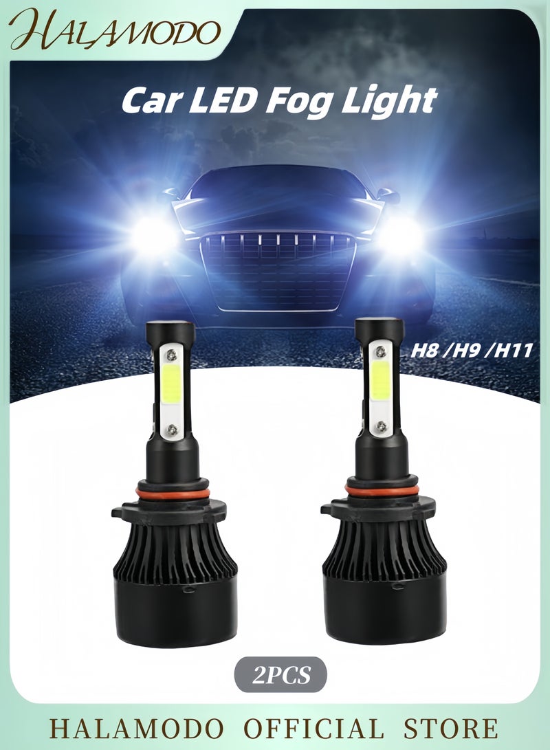 Halamodo 2PCS Car LED Light Super Bright Auto Fog Light Plug & Play High and Low Beam Bulb Waterproof Headlight Replacement Lighting Car Accessories - Image 1
