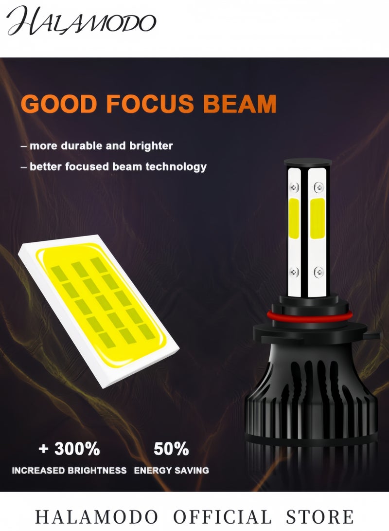 Halamodo 2PCS Car LED Light Super Bright Auto Fog Light Plug & Play High and Low Beam Bulb Waterproof Headlight Replacement Lighting Car Accessories - Image 5