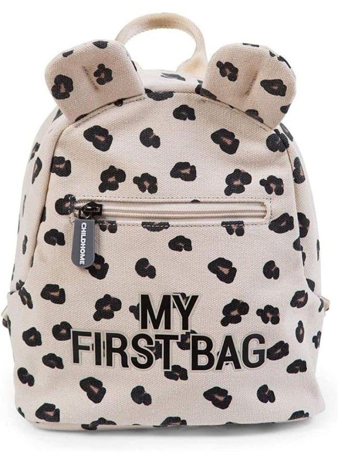 CHILDHOME Childhome, My First Bag, Leopard, Baby Backpack  - Image 1