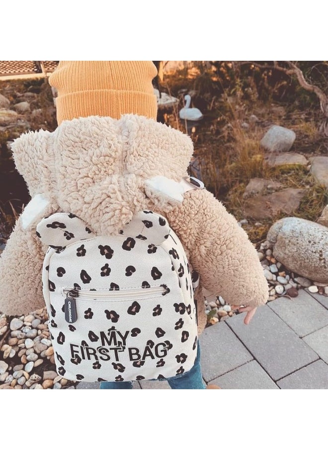 CHILDHOME Childhome, My First Bag, Leopard, Baby Backpack  - Image 4