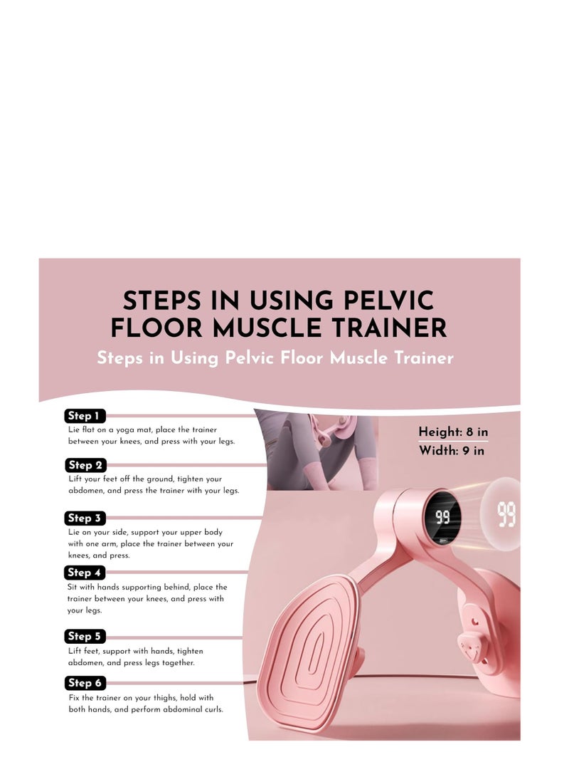 عام جهاز تمرين الفخذ قاع الحوض - نظام كيجل المحمول تعزيز التمارين للرجال للنساء العضلات الخارجية الداخلية - مدرب ماجستير مختطف في الورك والرأس من أجل اللياقة المنزلية - Image 3