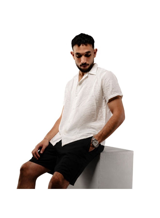 Linen short for men available in (beige , black & white) - Image 2