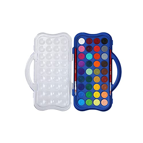 Doms 36 Shades 30mm Water Colour Cakes | Easy to Use Palette Lid | Organic Rich Colour Pigments | Free Brush Inside | Non-Toxic & Safe for Kids | Pack of 1 - Image 1