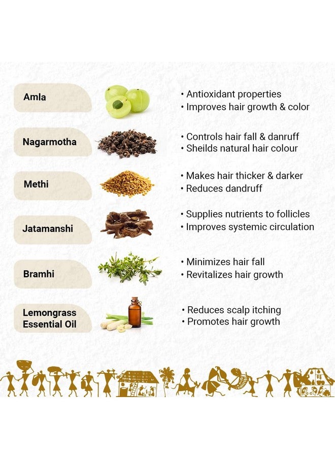 Keya Seth Aromatherapy - Keya Seth Aromatherapy Tribal Essence Hair Growth Oil, Adivasi Herbal Hair Oil, Bhringraj, Amla, Methi, Rosemary, Reduces Dandruff For Men & Women 100Ml - Image 1