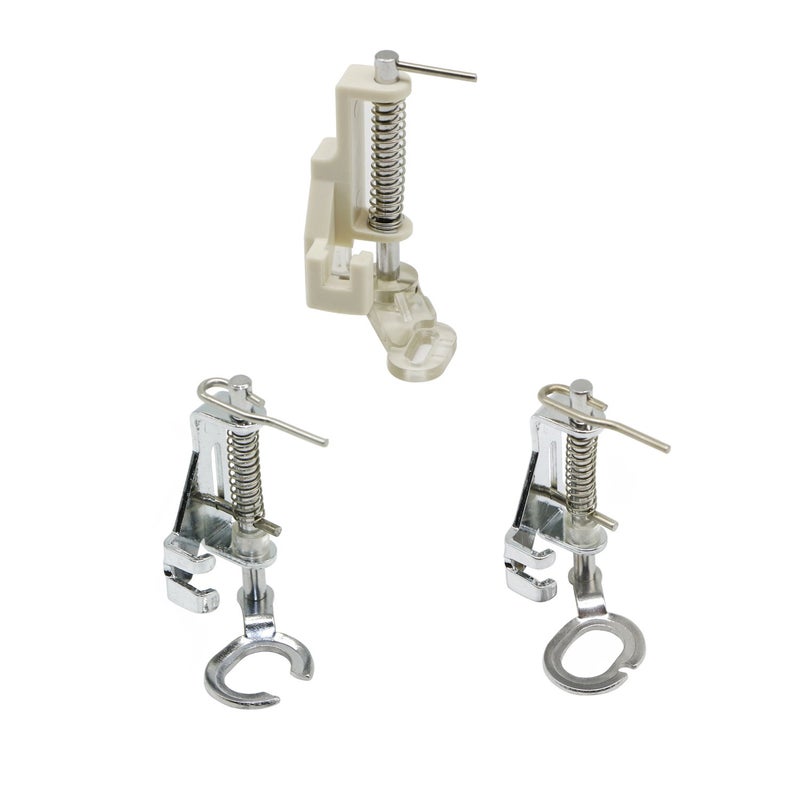 3pcs Large Metal DarningFree Motion Sewing Machine Presser Foot for All Low Shank Brother Singer Babylock Janome and More Sewing Machines  Include Close Toe Open Toe and Quilting Foot