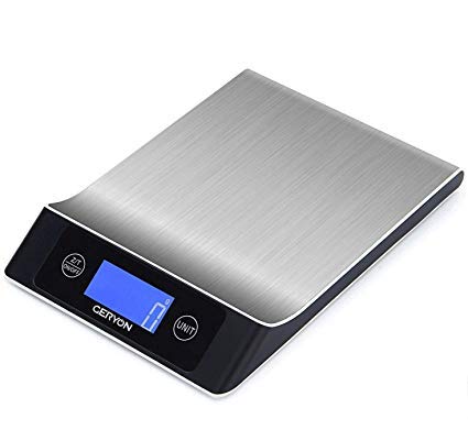 BLAPOXE Electronic Kitchen Scale 33 lb15kg Capacity Multifunction Accurate Food Weighing Scale Stainless Steel Large Capacity Kitchen Scale for Baking Cooking Tare Function - Image 1