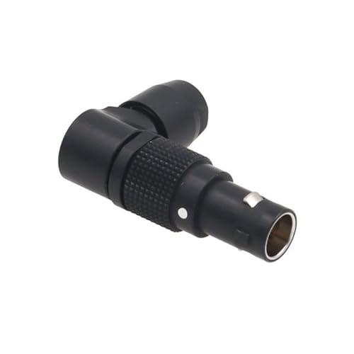 HangTon Black 0B FSG 7 Pin 90Degree Connector Rotated Adjustable Right Angle Male Circular Push Pull Cable Plug Compatible for Lemo - Image 1