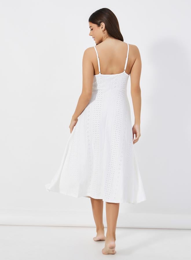 Styli Jersey Schiffli Slip Dress  - Image 4