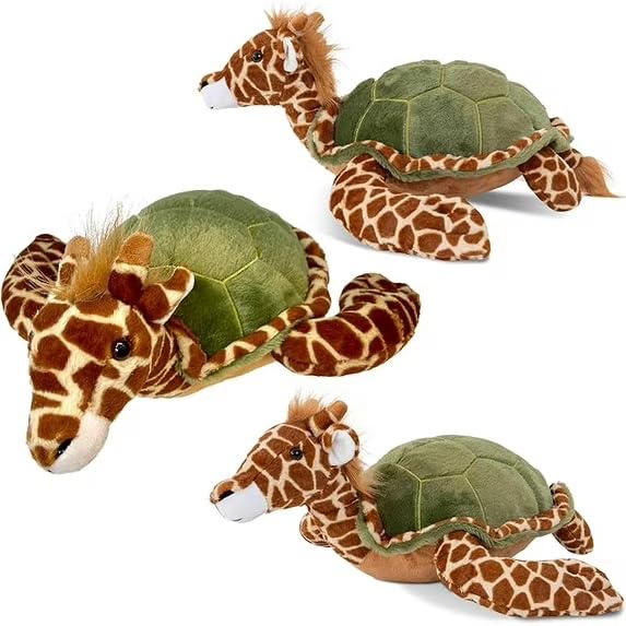 Randimals Plush Toy Stuffed Animal Mix  Giraffe  Turtle Hybrid Stuffed Animals for Girls  Boys  Huggable  Soft Animal Characters Cute Plushies  Unique Toys for Discovery  Adventure - Image 1