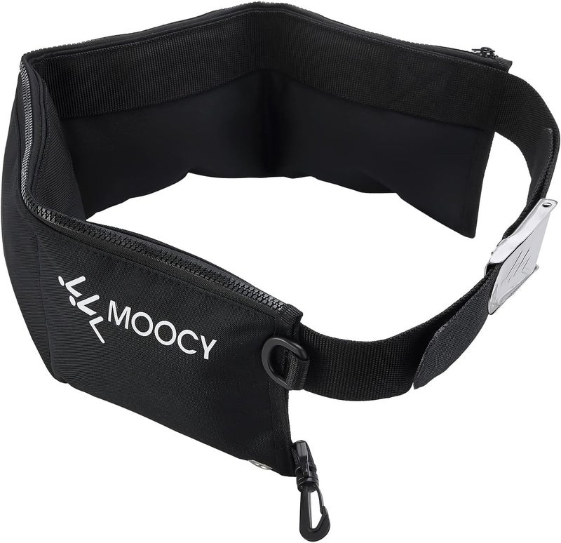 MOOCY حزام وزن الغوص، 4 جيوب لملحقات الغوص الحر - مناسب للخصر من 32" إلى 52" - Image 1