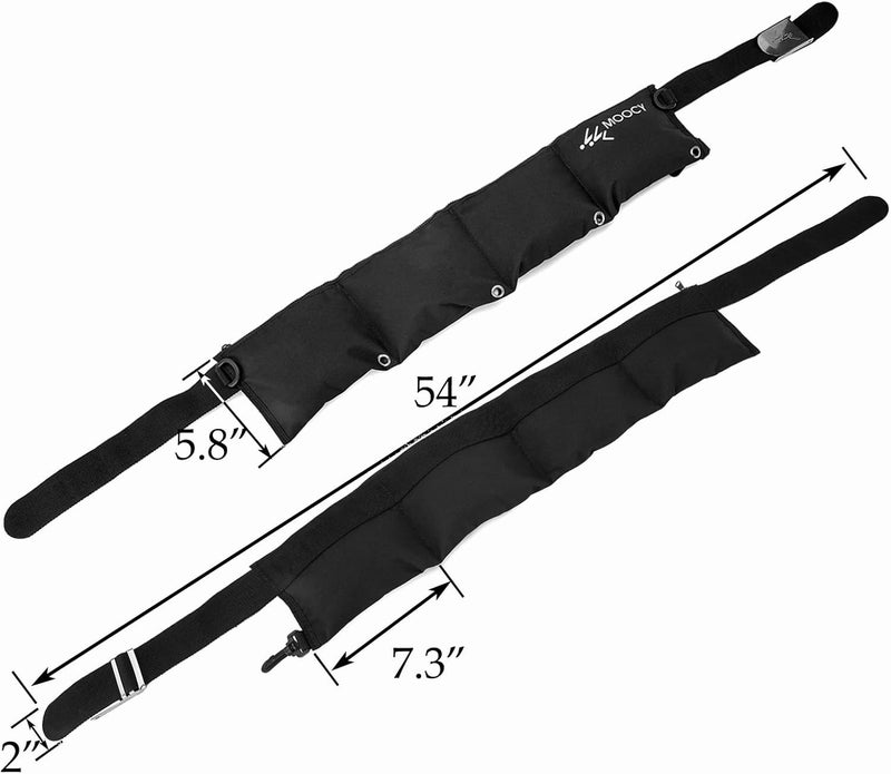 MOOCY حزام وزن الغوص، 4 جيوب لملحقات الغوص الحر - مناسب للخصر من 32" إلى 52" - Image 2