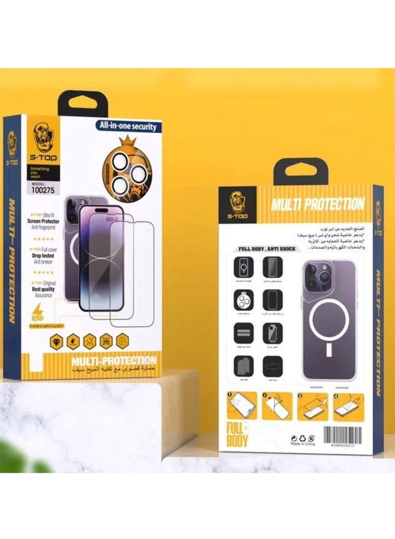 اس-توب حزمة الحماية المتكاملة 8 في 1 لهاتف آيفون 14 برو - Image 1