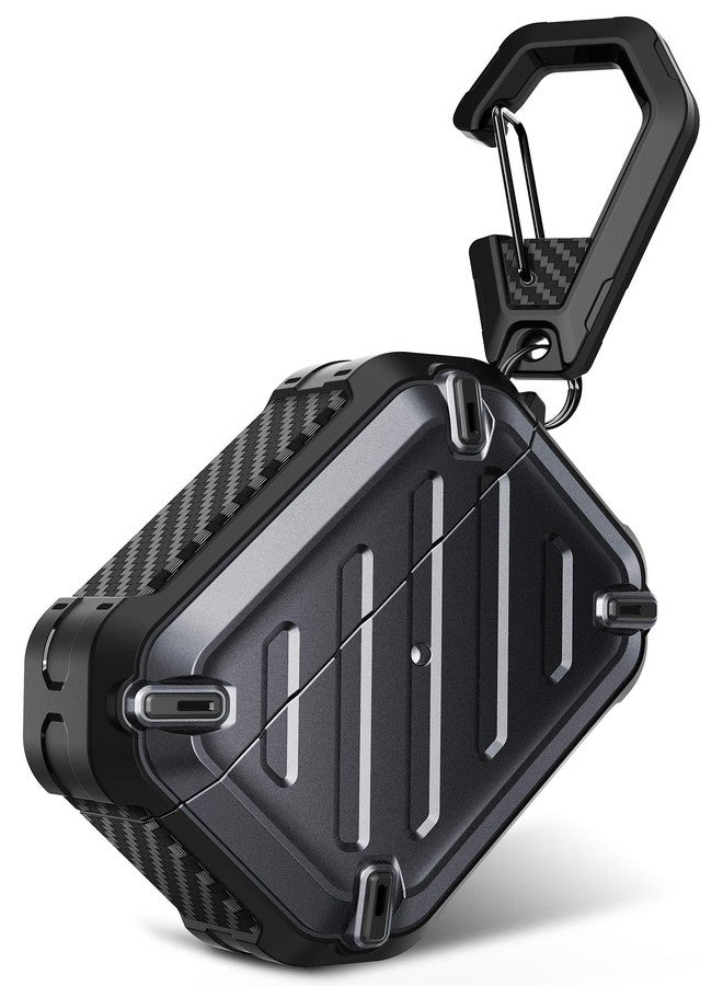SUPCASE Unicorn Beetle Pro Series Case Designed for Airpods Pro (2023/2022/2019), Full-Body Rugged Protective Case with Carabiner for AirPods Pro 2nd generation / 1st generation (Black) - Image 1