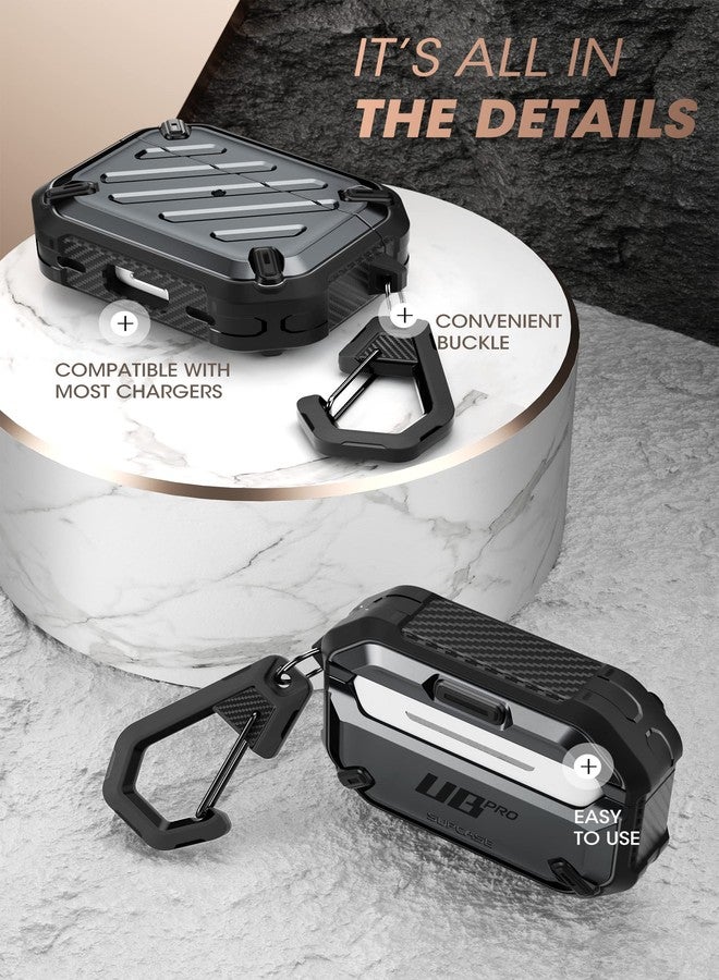 SUPCASE Unicorn Beetle Pro Series Case Designed for Airpods Pro (2023/2022/2019), Full-Body Rugged Protective Case with Carabiner for AirPods Pro 2nd generation / 1st generation (Black) - Image 5